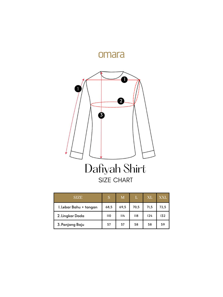 OMARA Dafiyah Mandarin Collar Floral Shirt | Kemeja Blouse Wanita