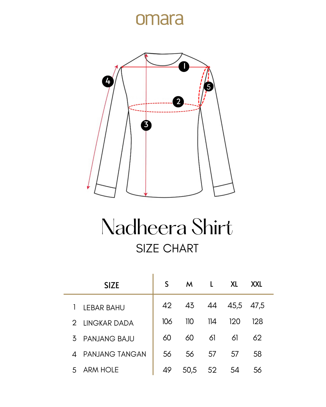OMARA Nadheera Shoulder-Ruffle Shirt | Atasan Kemeja Wanita - Soft Reverie