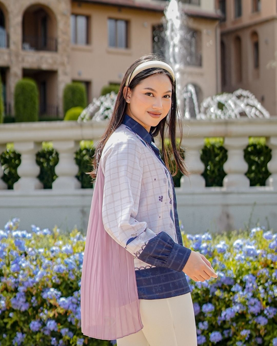 OMARA Naura Dandelion Printed Shirt | Atasan Kemeja Wanita - Soft Reverie