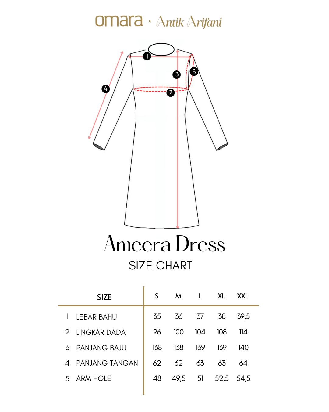 OMARA x Antik Arifani Lanita Series - Ameera Dress | Gaun Gamis Wanita