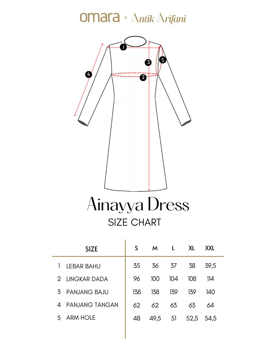 OMARA x Antik Arifani Lanita Series - Ainayya Dress | Gaun Gamis Wanita