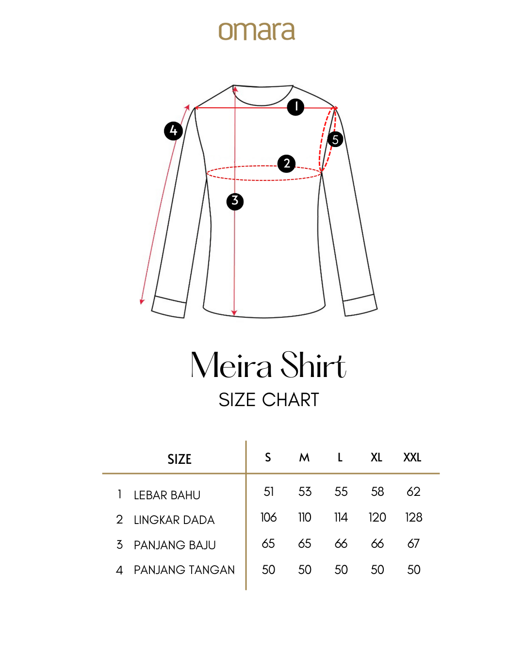 OMARA Meira Color Blocking Stripe Shirt | Kemeja Blouse Wanita - Twirl in Poppybreeze