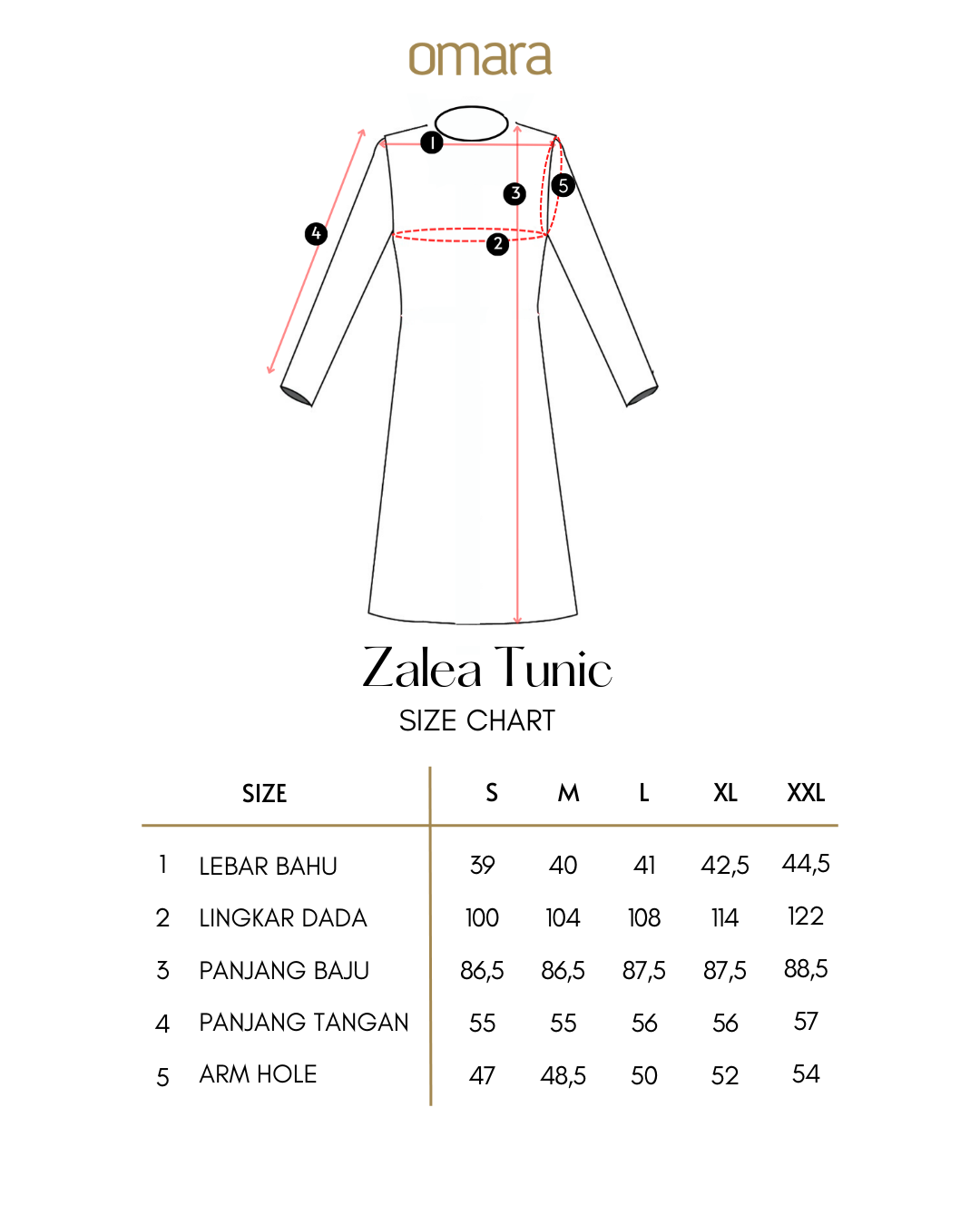 OMARA Zalea Cinch Tunic | Blouse Tunik Wanita - Easeé