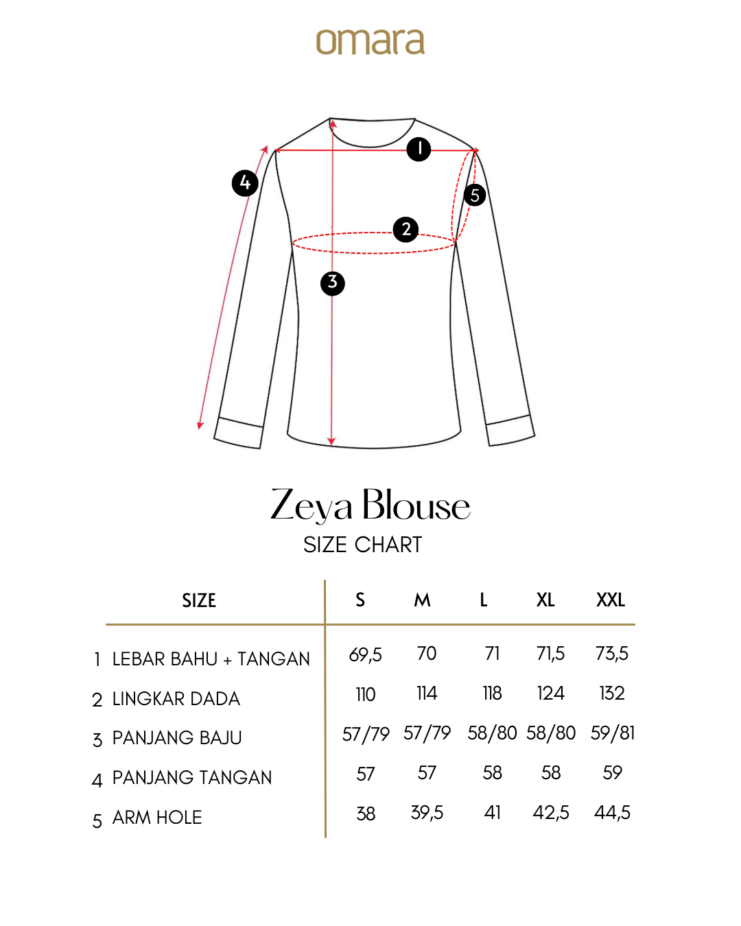 OMARA Zeya Flow Drape Blouse | Kemeja Blouse Wanita - Easeé