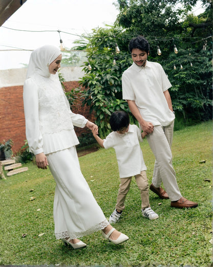 OMARA x Heidy Zamora 2 Piece Lace-Beads Vest Blouse | Atasan Wanita - Quiet Ornament Sarimbit Series
