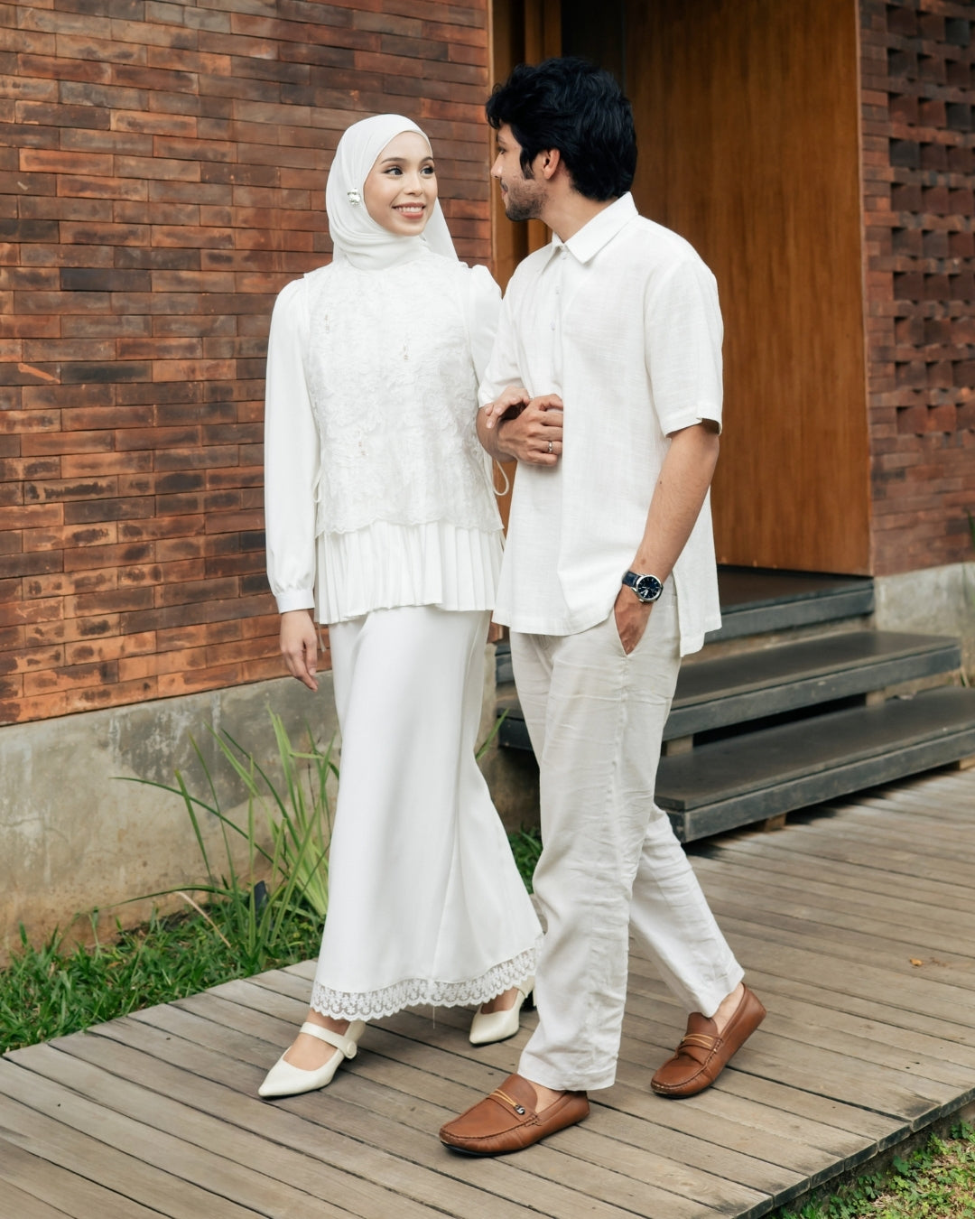OMARA x Heidy Zamora 2 Piece Lace-Beads Vest Blouse | Atasan Wanita - Quiet Ornament Sarimbit Series