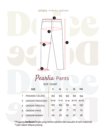 Omara x Firyal Aisyah — Pearlia Embroidery List Layered Pants | Celana Wanita
