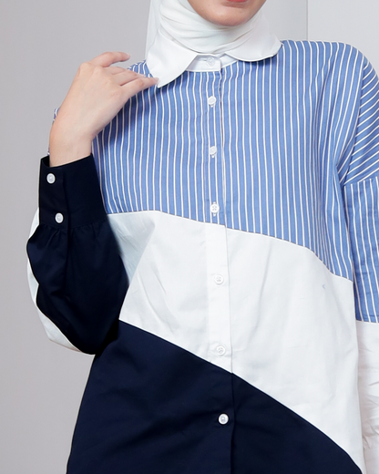 OMARA Rhayne Multicolor Shirt | Atasan Kemeja Wanita - The Daily Tales