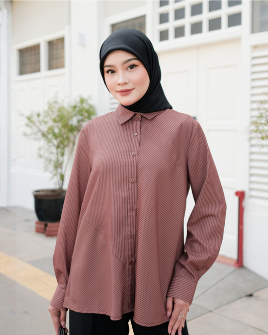 OMARA Stevie Lineplay Shirt | Kemeja Wanita – Urban Poise