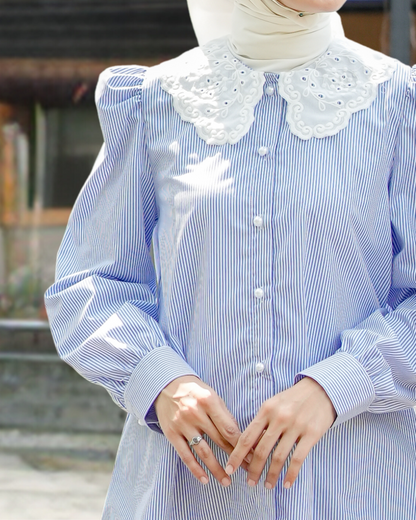 Carinne Lace Collar Blouse  - Magnolia Collection