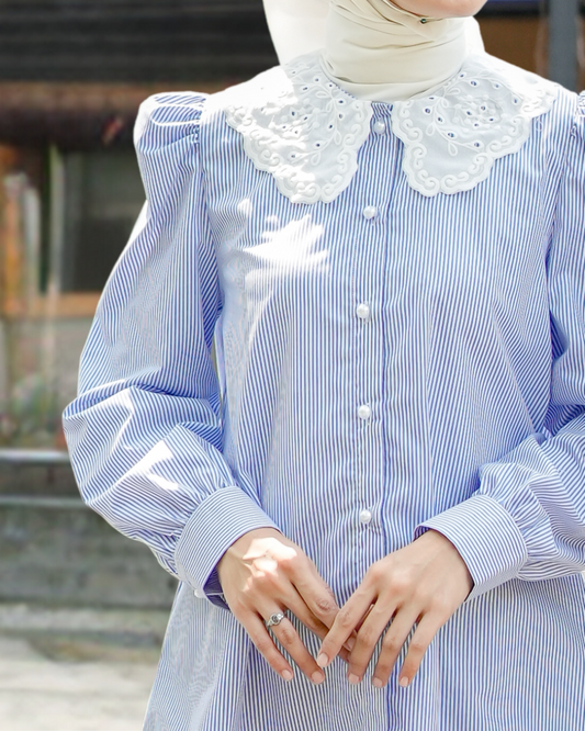 Carinne Lace Collar Blouse  - Magnolia Collection