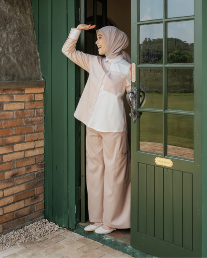 OMARA Willa Gingham Shirt | Kemeja Blouse Wanita Olive Grove