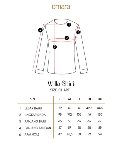 OMARA Willa Gingham Shirt | Kemeja Blouse Wanita Olive Grove