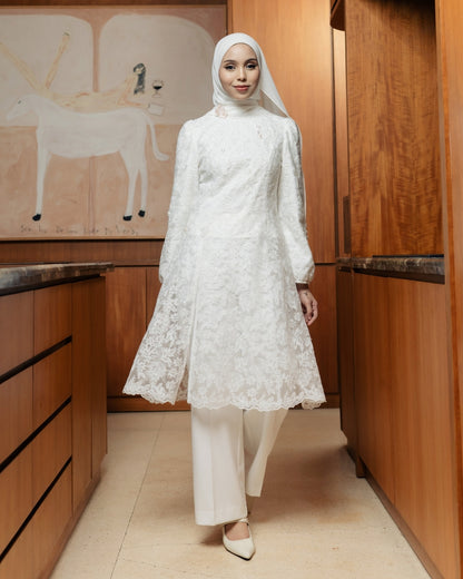 OMARA x Heidy Zaura Beads-Slit Tunic | Tunik Wanita - Quiet Ornament Sarimbit Series