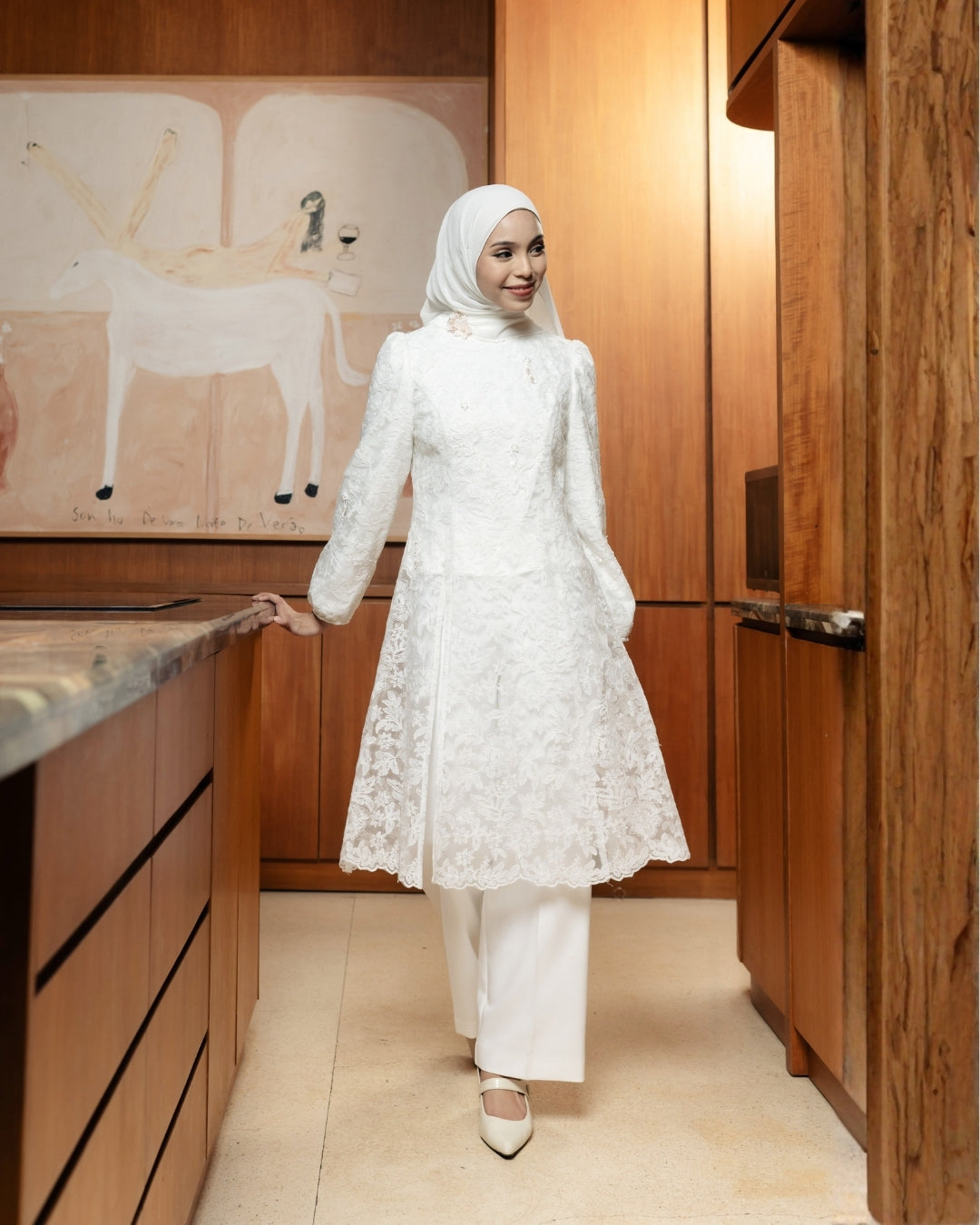 OMARA x Heidy Zaura Beads-Slit Tunic | Tunik Wanita - Quiet Ornament Sarimbit Series