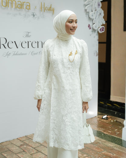 OMARA x Heidy Zaura Beads-Slit Tunic | Tunik Wanita - Quiet Ornament Sarimbit Series