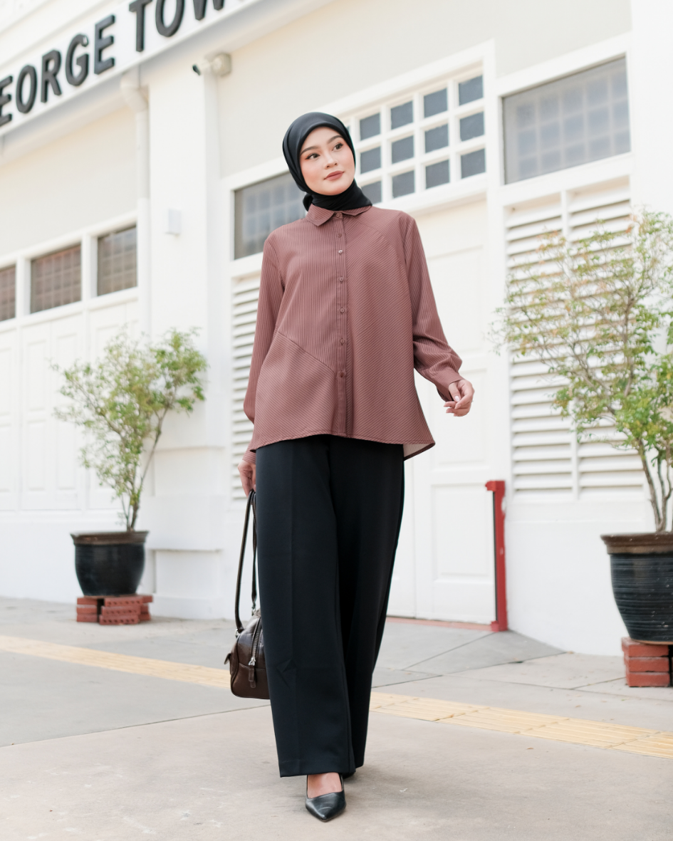 OMARA Stevie Lineplay Shirt | Kemeja Wanita – Urban Poise