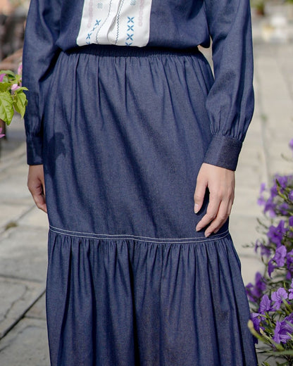 OMARA Niki A-Line Ruffle Skirt | Rok Wanita - Soft Reverie