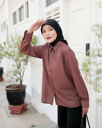 OMARA Stevie Lineplay Shirt | Kemeja Wanita – Urban Poise