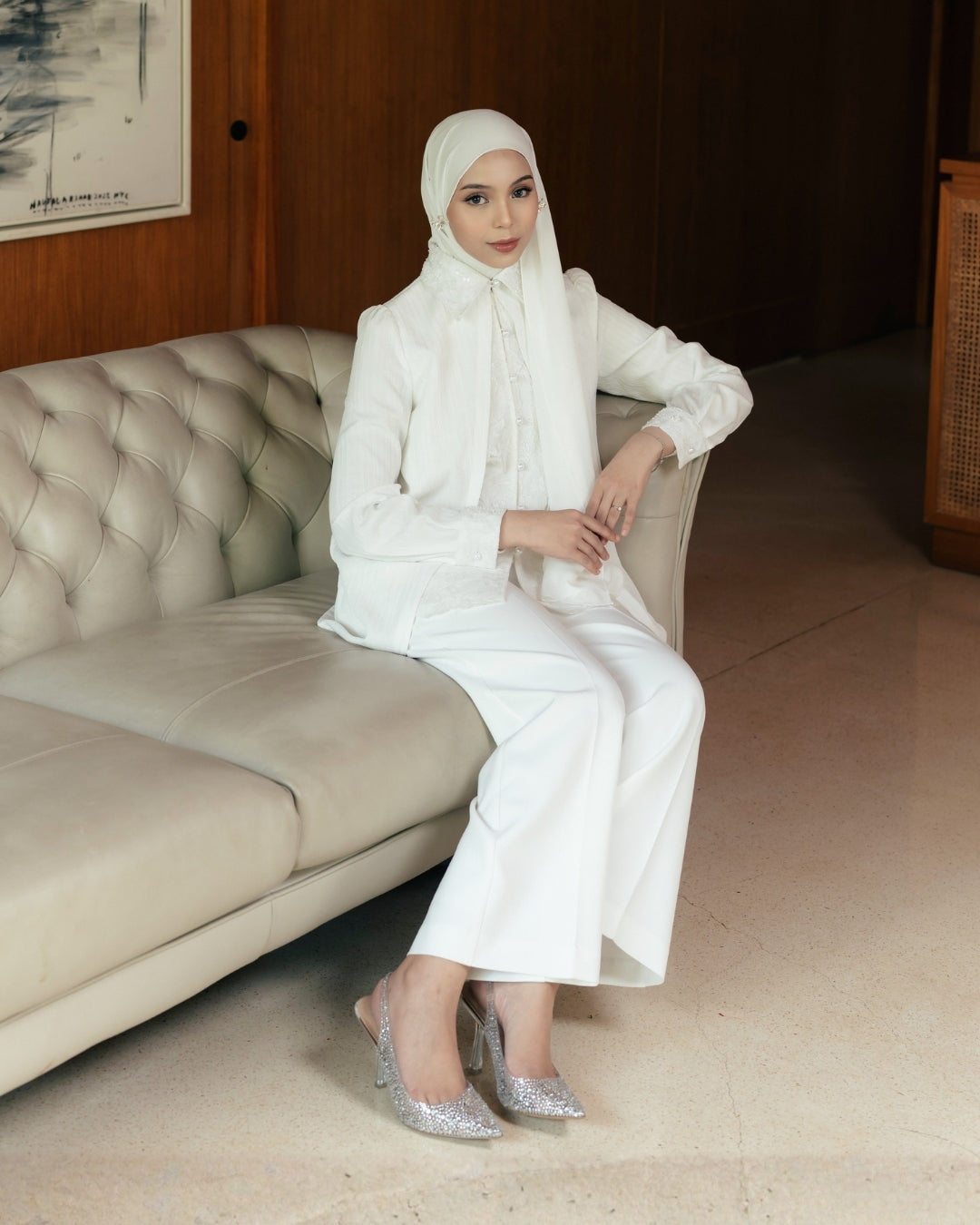 OMARA x Heidy Zaura Minimalist Straight Pants | Celana Wanita - Quiet Ornament Sarimbit Series