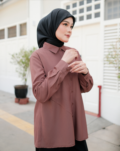 OMARA Stevie Lineplay Shirt | Kemeja Wanita – Urban Poise