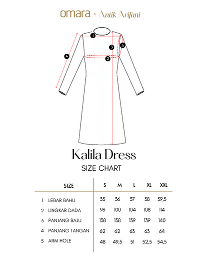 OMARA x Antik Arifani Kamila Series - Kalila Dress | Gaun Gamis Wanita