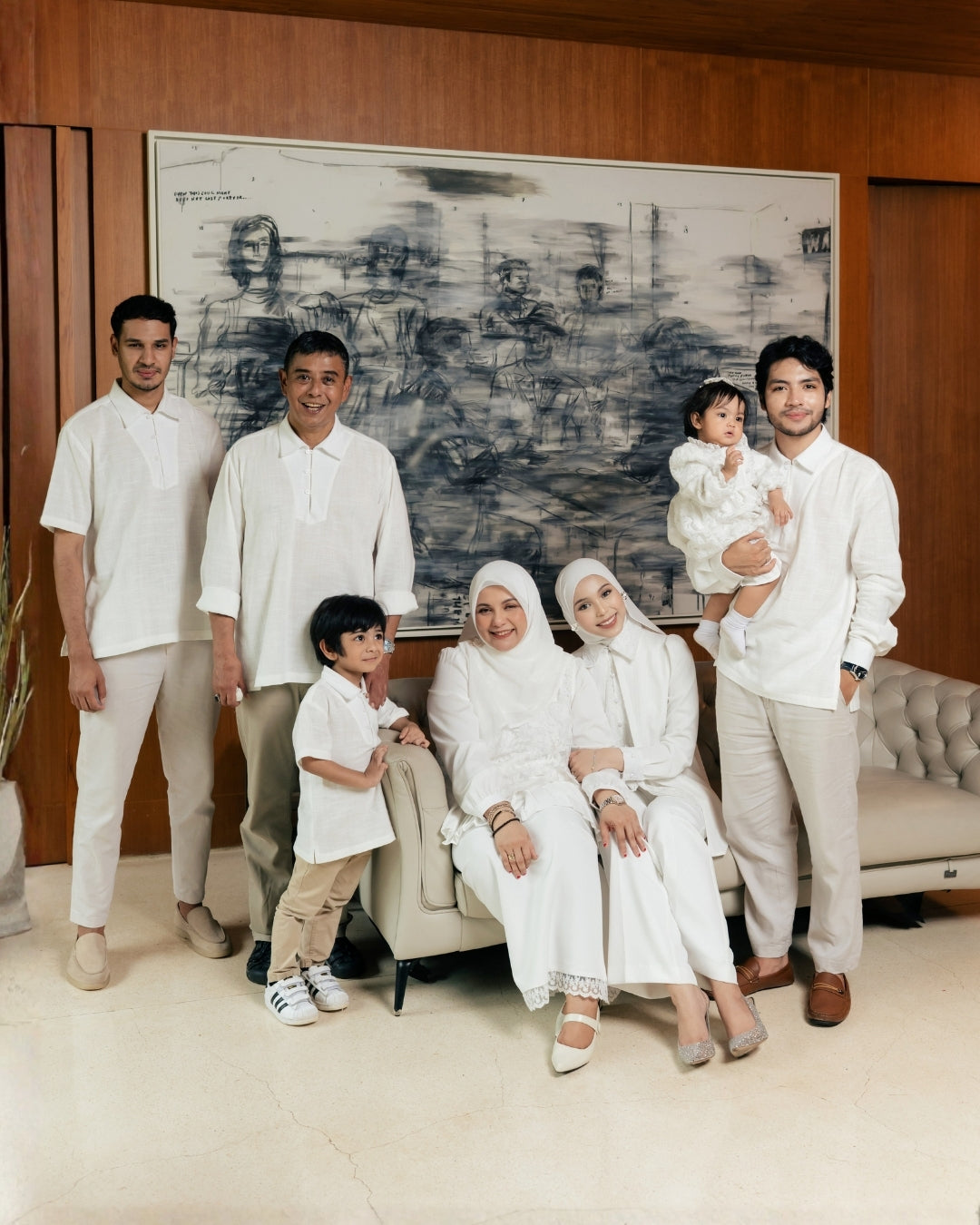 OMARA x Heidy Zayn Half-Button Koko Shirt | Kemeja Koko Pria - Quiet Ornament Sarimbit Series