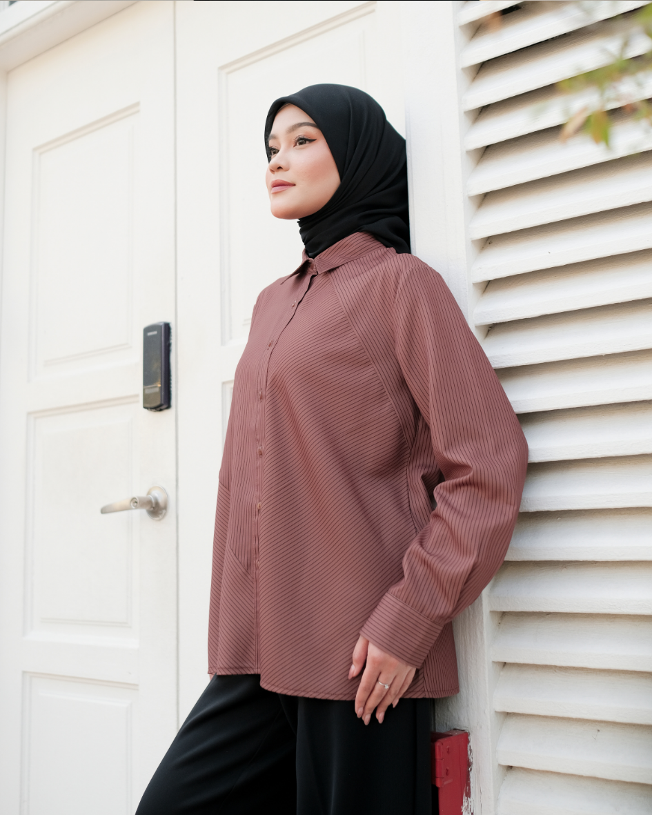 OMARA Stevie Lineplay Shirt | Kemeja Wanita – Urban Poise