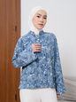 OMARA Dafiyah Mandarin Collar Floral Shirt | Kemeja Blouse Wanita