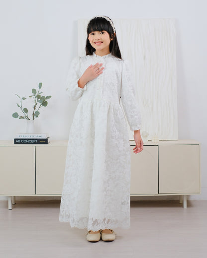 OMARA x Heidy Zeeya Ruffles-Lace Kids Dress | Dress Anak - Quiet Ornament Sarimbit Series