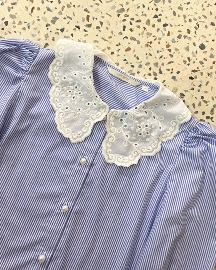 Carinne Lace Collar Blouse  - Magnolia Collection