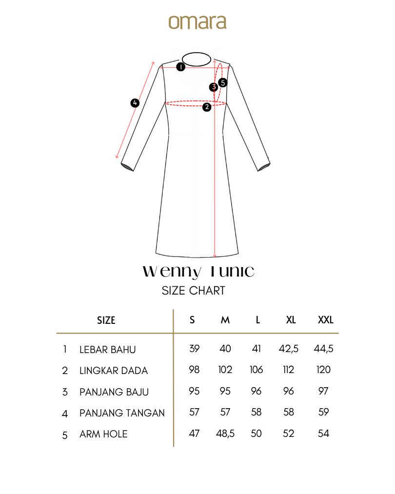 OMARA Wenny Pocket Contrast Tunic | Tunik Wanita - Olive Grove