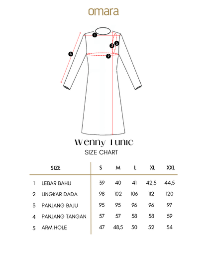 OMARA Wenny Pocket Contrast Tunic | Tunik Wanita - Olive Grove