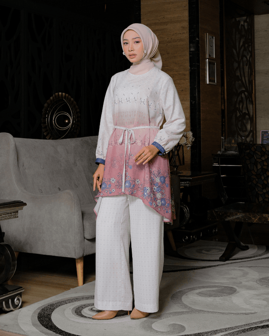 OMARA Tabitha A-line Tunic | Blouse Tunik Wanita - Rona Sarimbit Series
