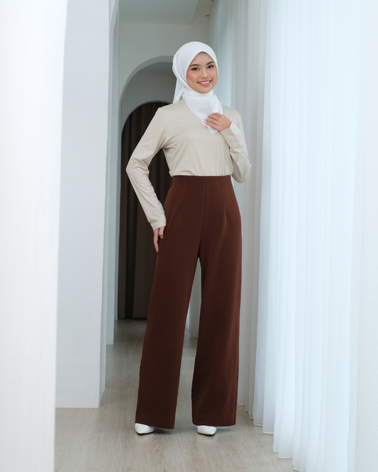 OMARA Anne Scuba Pants Coffee | Celana Wanita