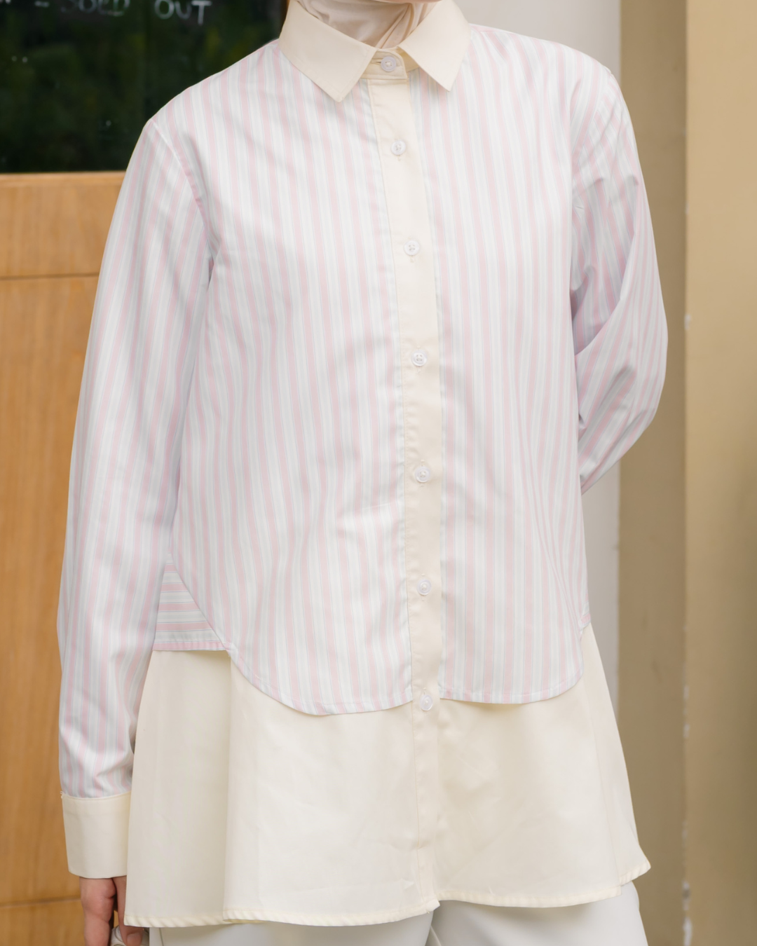 Briana Layered Stripe Shirt
