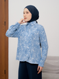 OMARA Dahlia Asymmetrical Placket Floral Shirt | Kemeja Blouse Wanita
