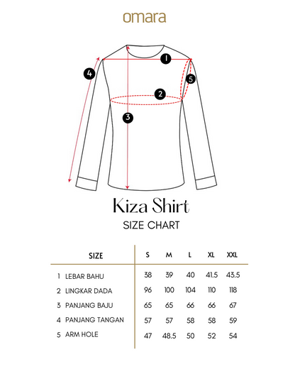 OMARA Kiza Denim Shirt | Kemeja Wanita - Palette
