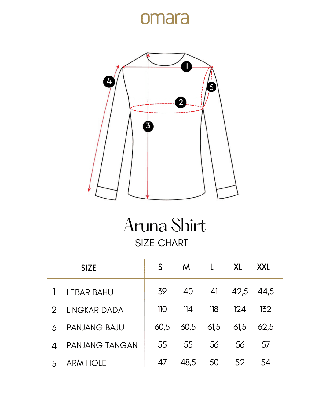 OMARA Aruna Stripe Ruffle Shirt | Kemeja Blouse Wanita - Mosaic