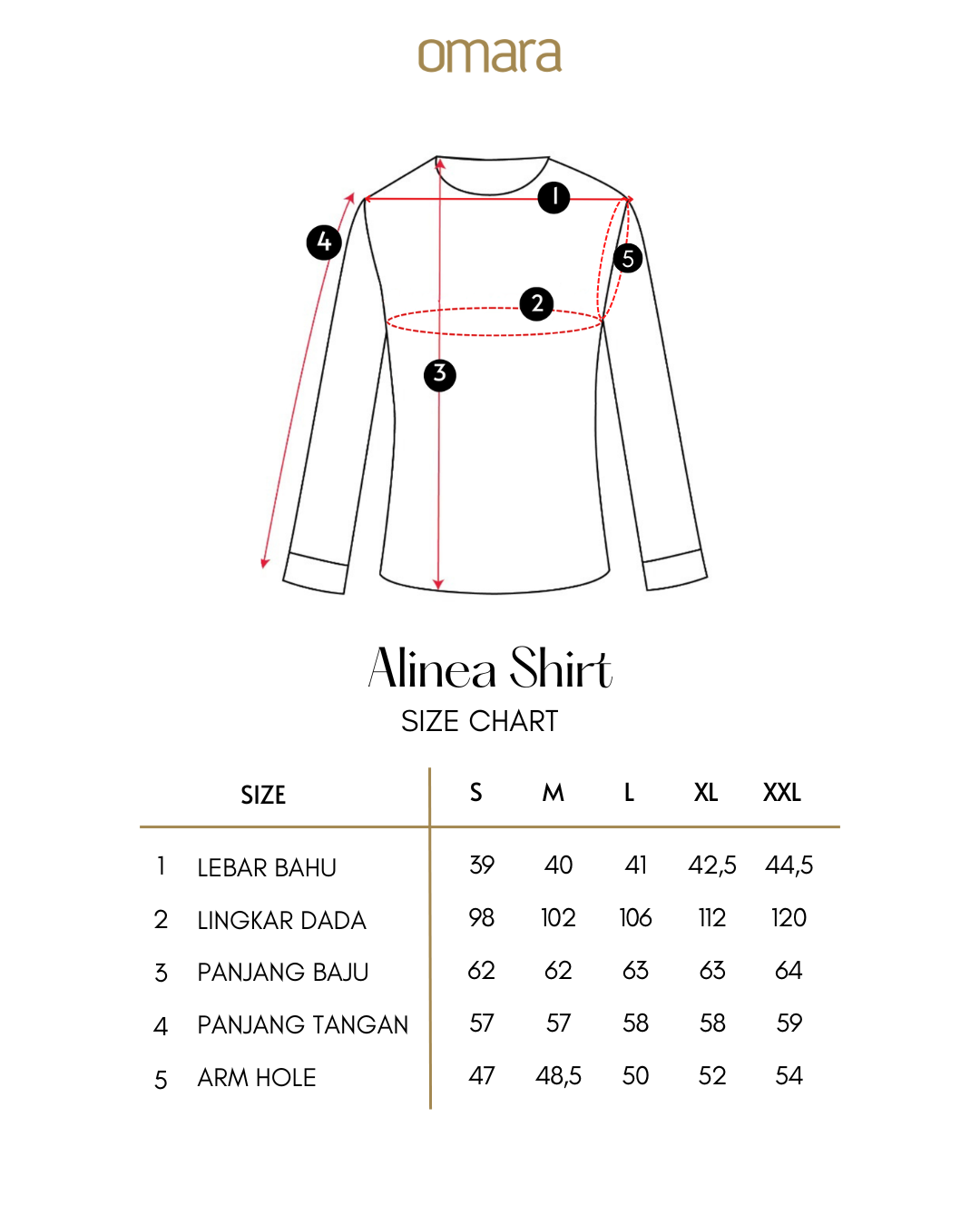 OMARA Alinea Flower Embroidery Shirt | Kemeja Blouse Wanita