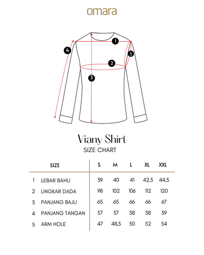 OMARA Viany Flower Gingham Shirt | Kemeja Blouse Wanita
