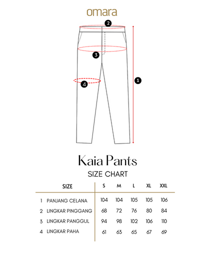 OMARA Kaia Bootcut Scuba Pants | Celana Wanita - Palette