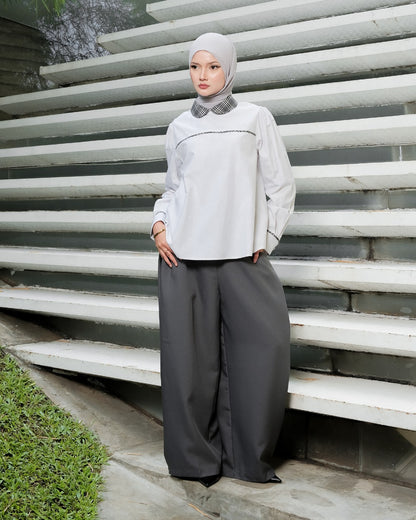 OMARA Ayani Tartan Blouse | Kemeja Blouse Wanita - Mosaic