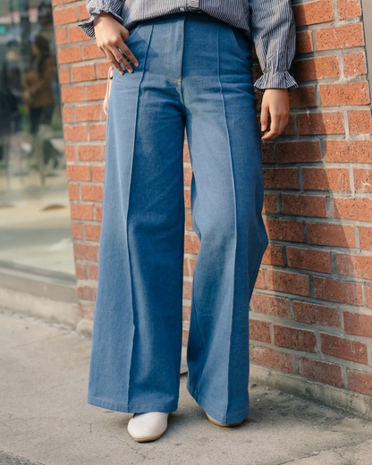 OMARA Valencia Denim Loose High Waist Pants | Celana Jeans Wanita - Seoul Stroll