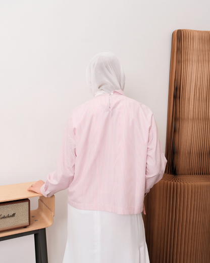OMARA Zanera Diagonal Layer Blouse | Kemeja Blouse Wanita - Easeé