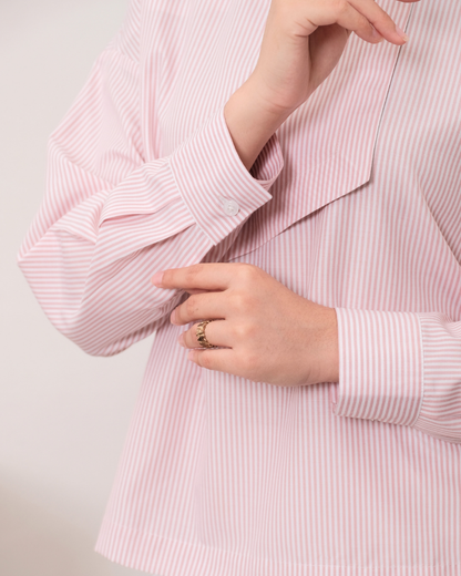 OMARA Zanera Diagonal Layer Blouse | Kemeja Blouse Wanita - Easeé