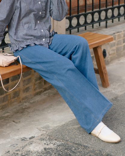 OMARA Valencia Denim Loose High Waist Pants | Celana Jeans Wanita - Seoul Stroll