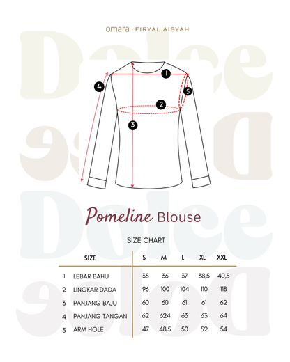 Omara x Firyal Aisyah — Pomeline Mint Geo Polka Overlap Blouse | Atasan Wanita