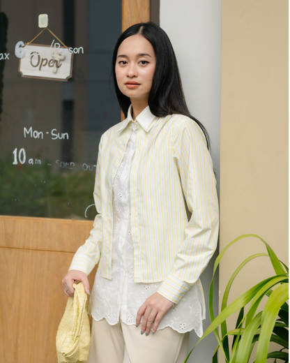Belmira Stripe Embroidery Shirt