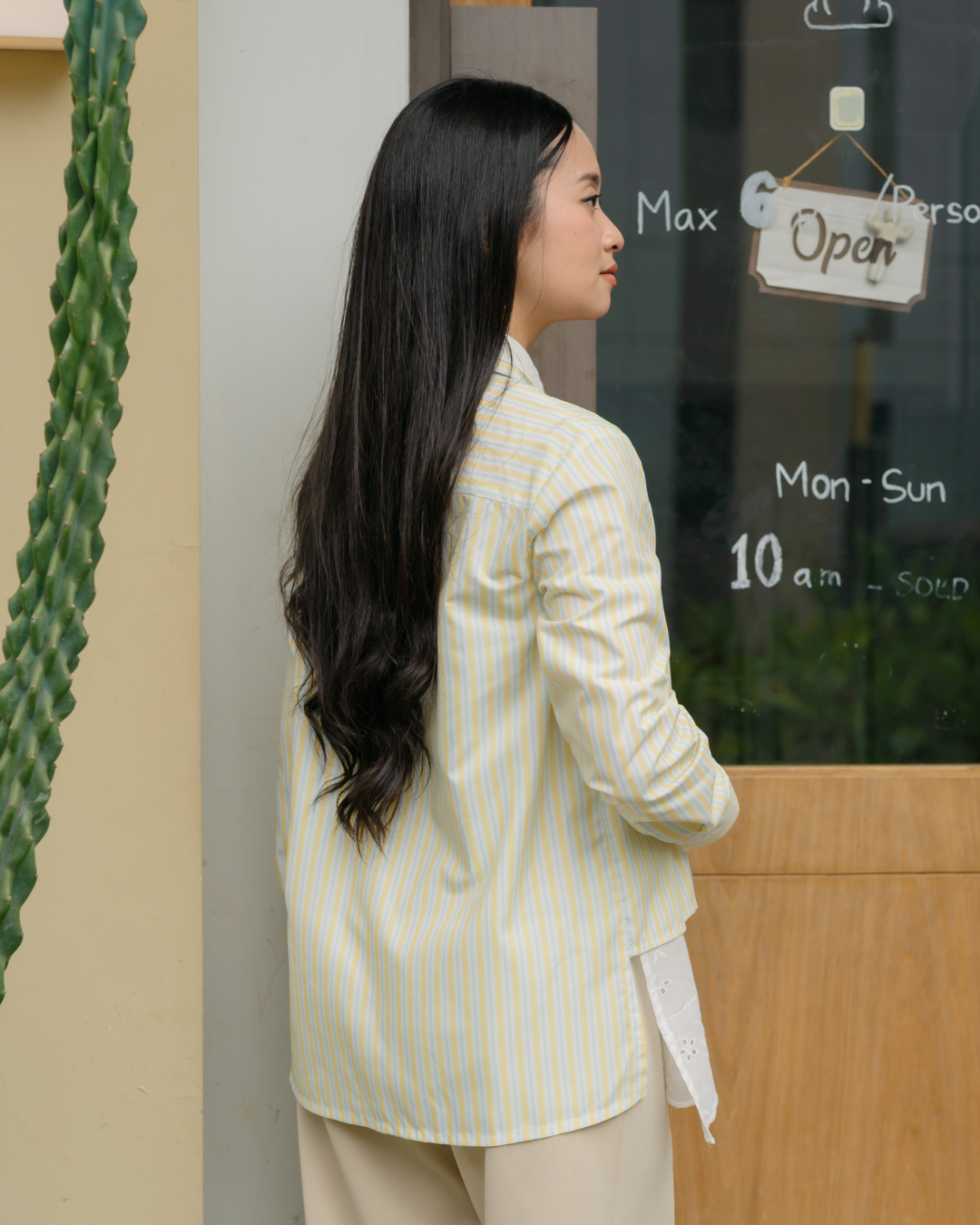 Belmira Stripe Embroidery Shirt